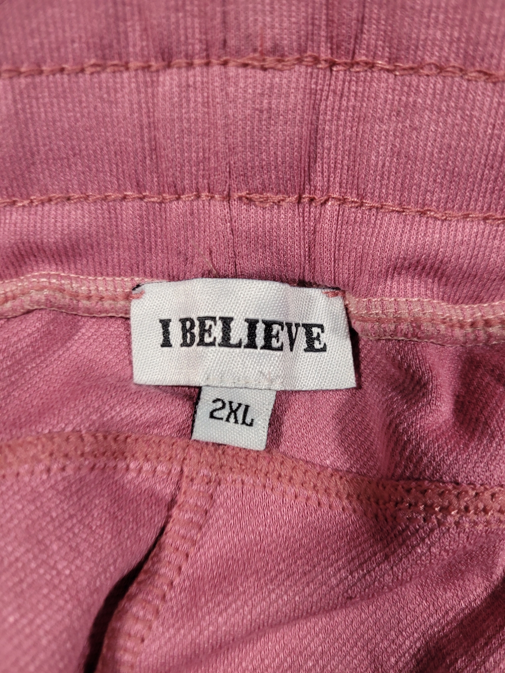 Women's Pink Drawstring Jogger Sweatpants with Ankle Zippers - Picture 2 of 3